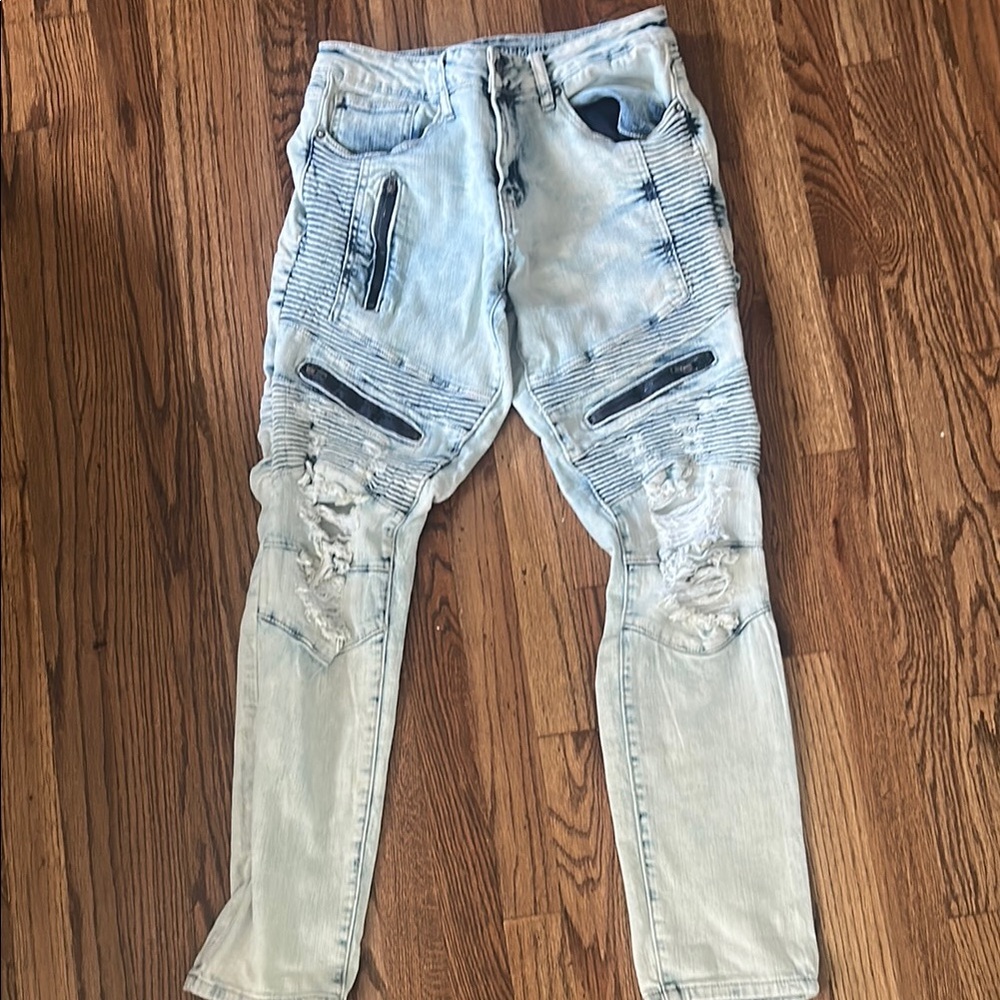 Rue21 Blue Slim Distressed Jeans